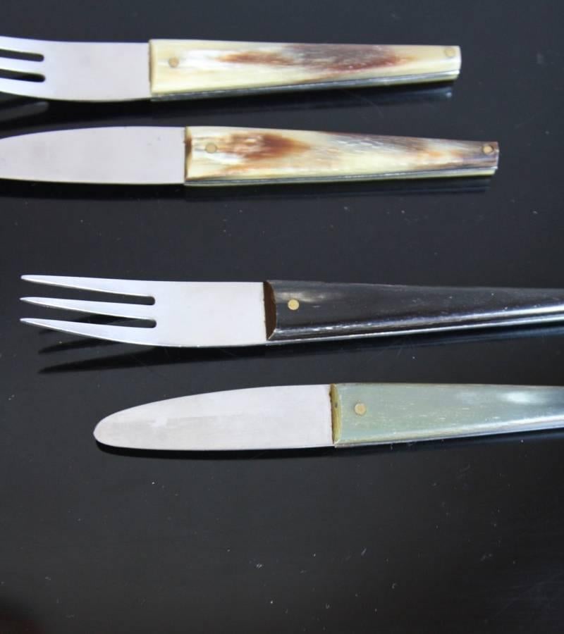 Austrian Carl Auböck Set of Two Forks and Knives #2