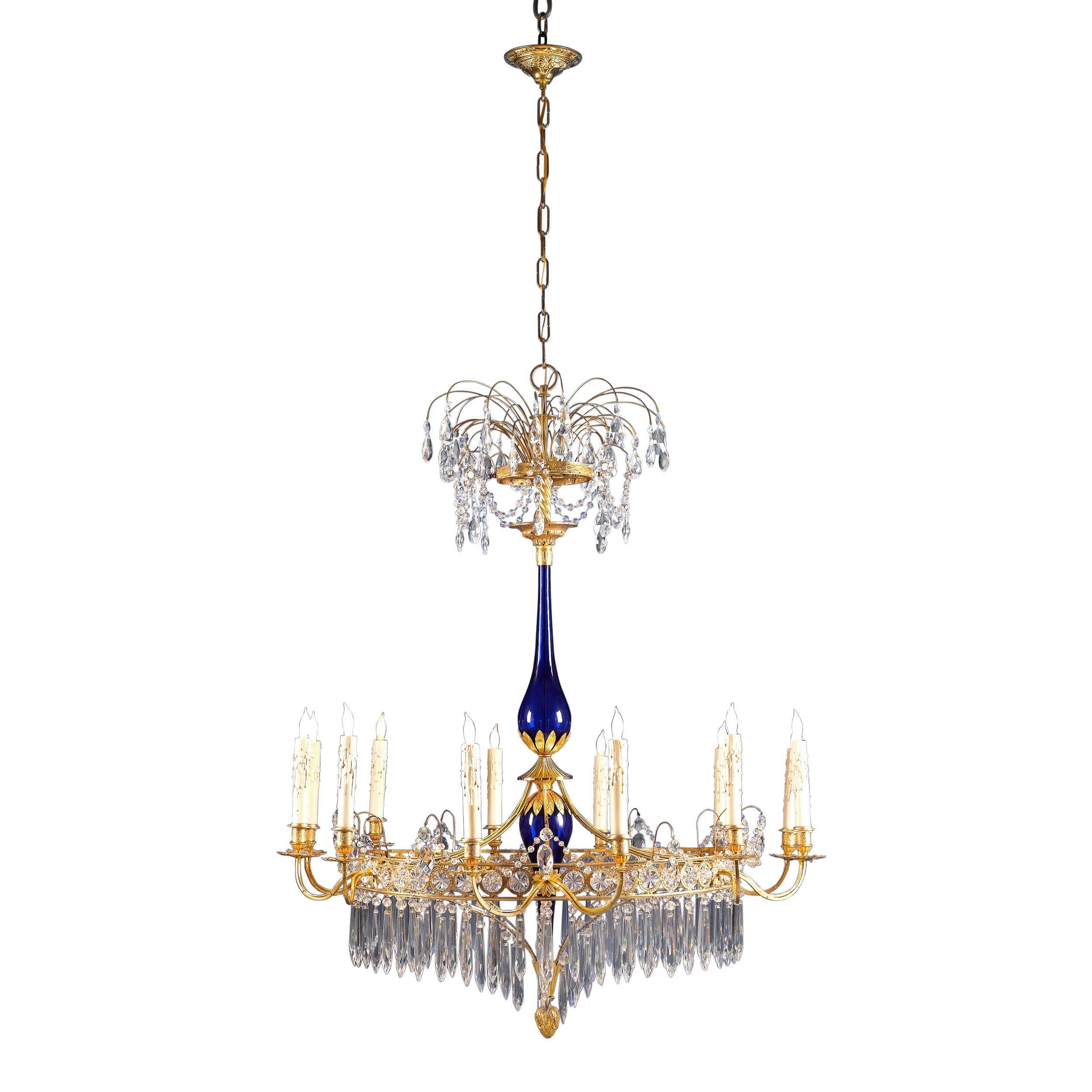 Russian Neoclassical Crystal Chandelier