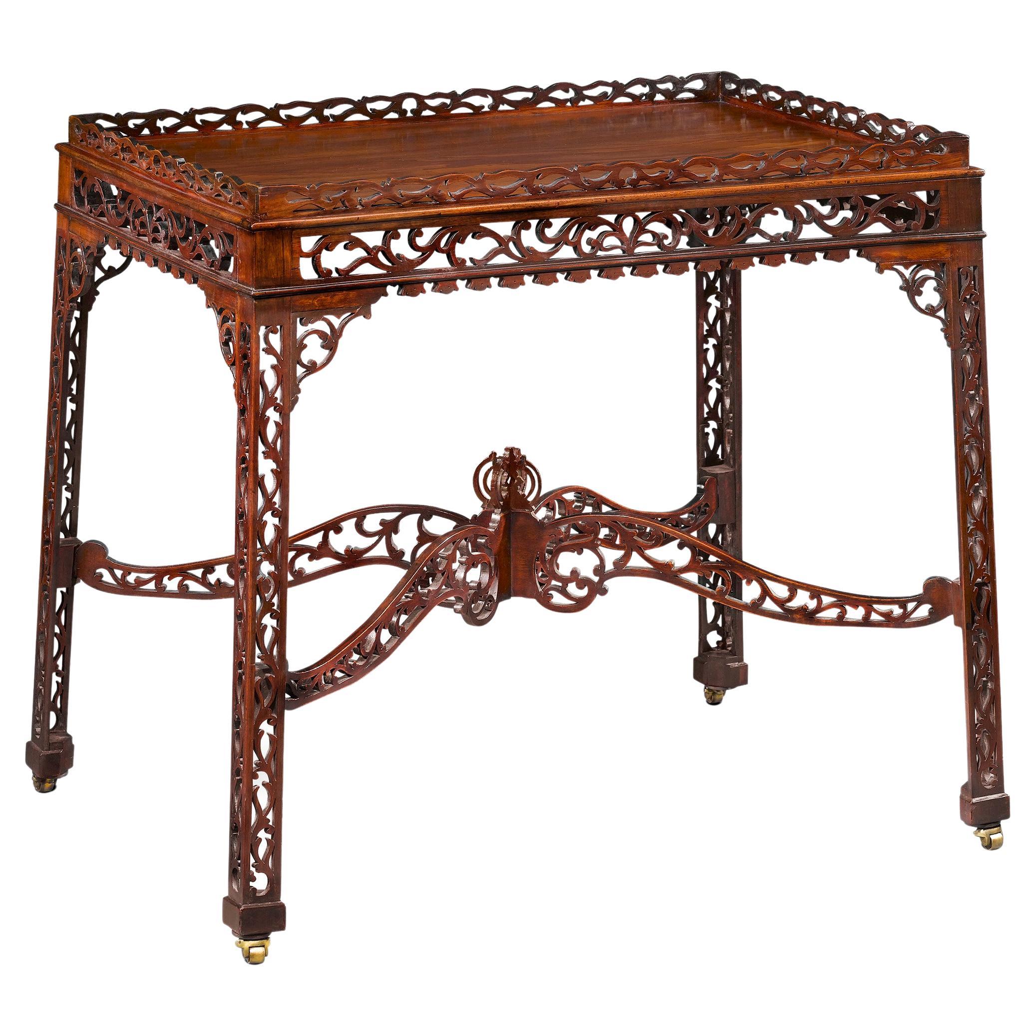 Chinese Chippendale Tea Table