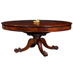 Antique Irish Mahogany Dining and Games Table