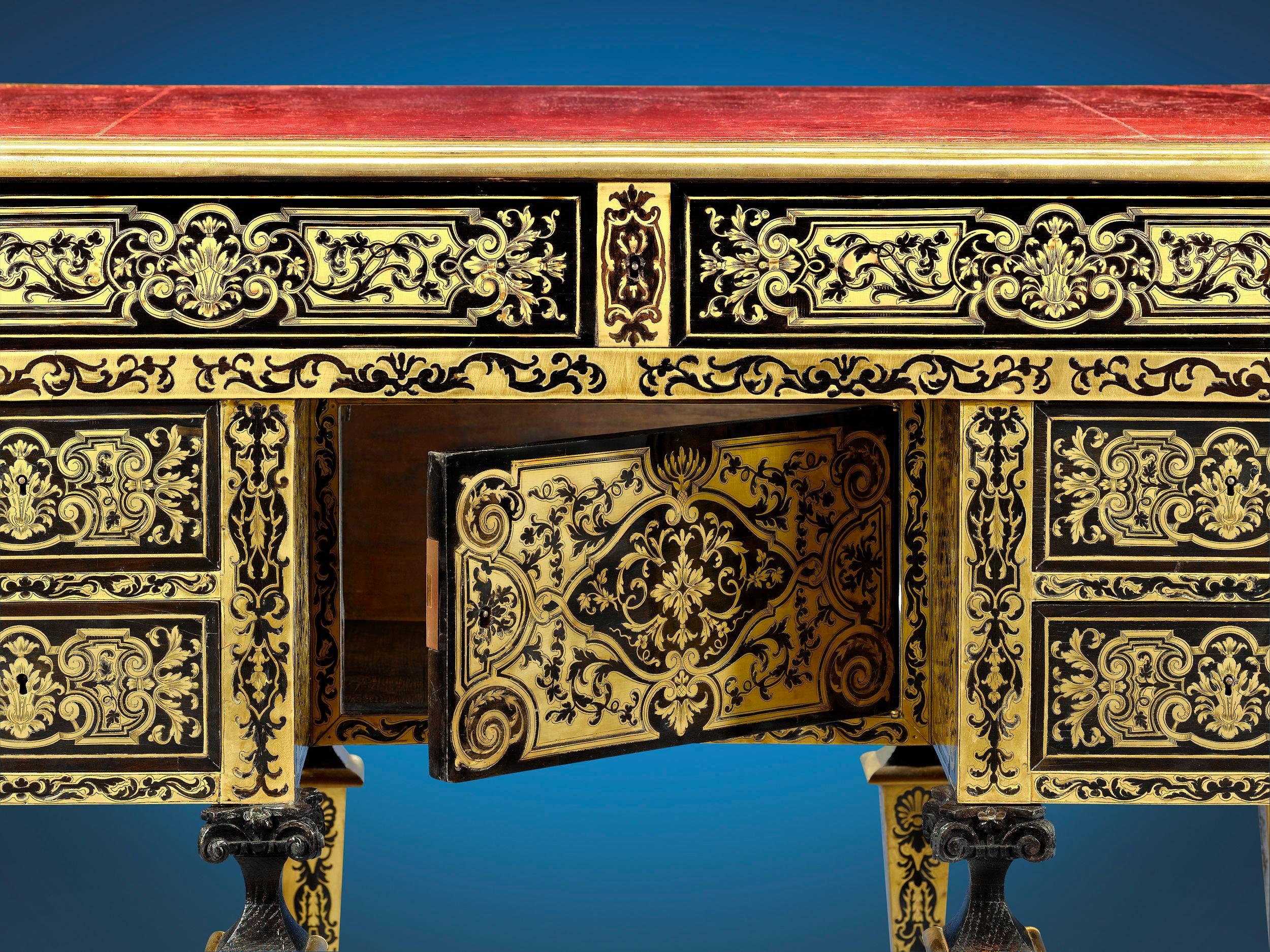 Inlay 19th Century French Boulle Marquetry Desk