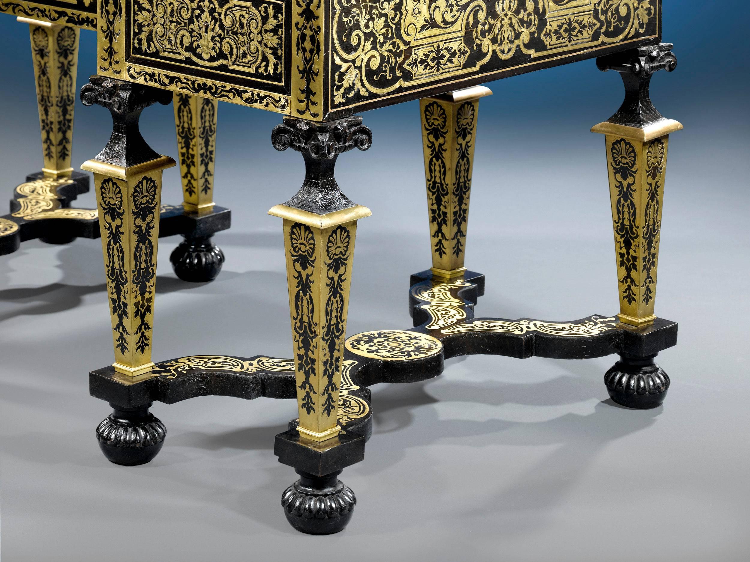19th Century French Boulle Marquetry Desk In Excellent Condition In New Orleans, LA