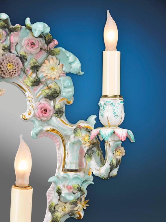 Meissen Porcelain Wall Sconce For Sale at 1stdibs