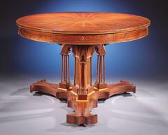 Mahogany Drum Table by Alphonse Giroux et Cie