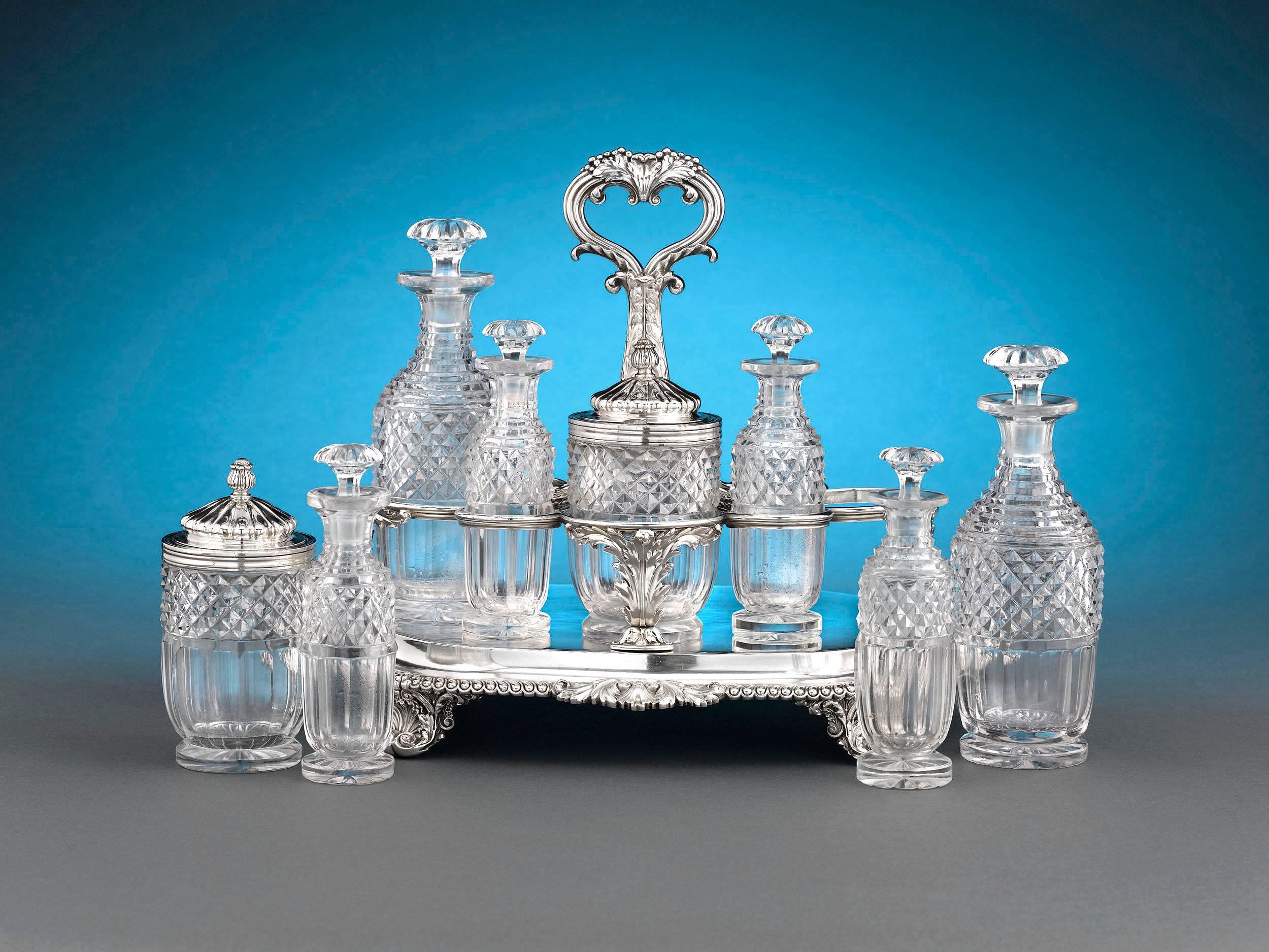 English Paul Storr Georgian Silver Cruet Service