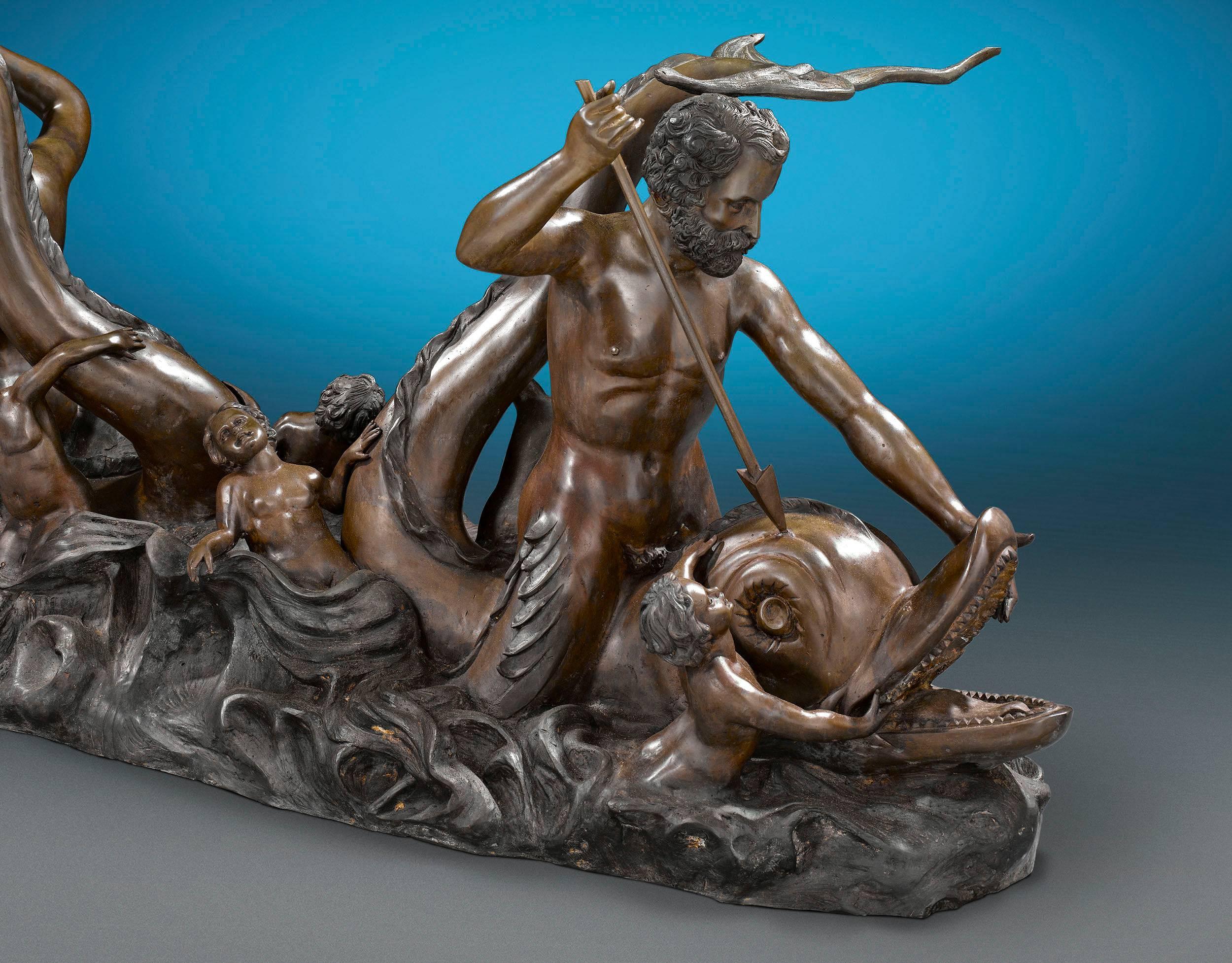 Nautical Bronze Sculptural Table In Excellent Condition In New Orleans, LA