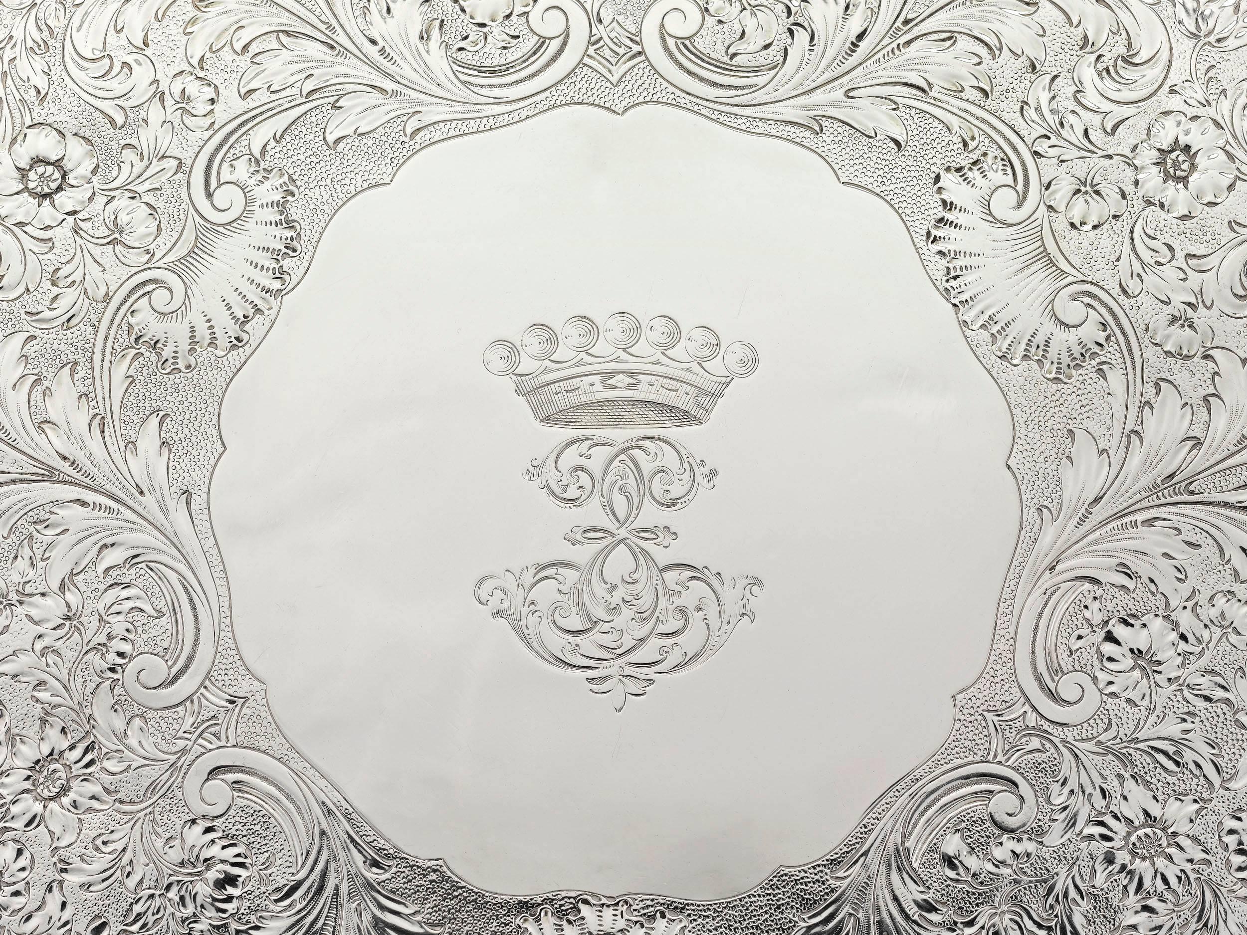 Regency William IV Silver Tray by Paul Storr