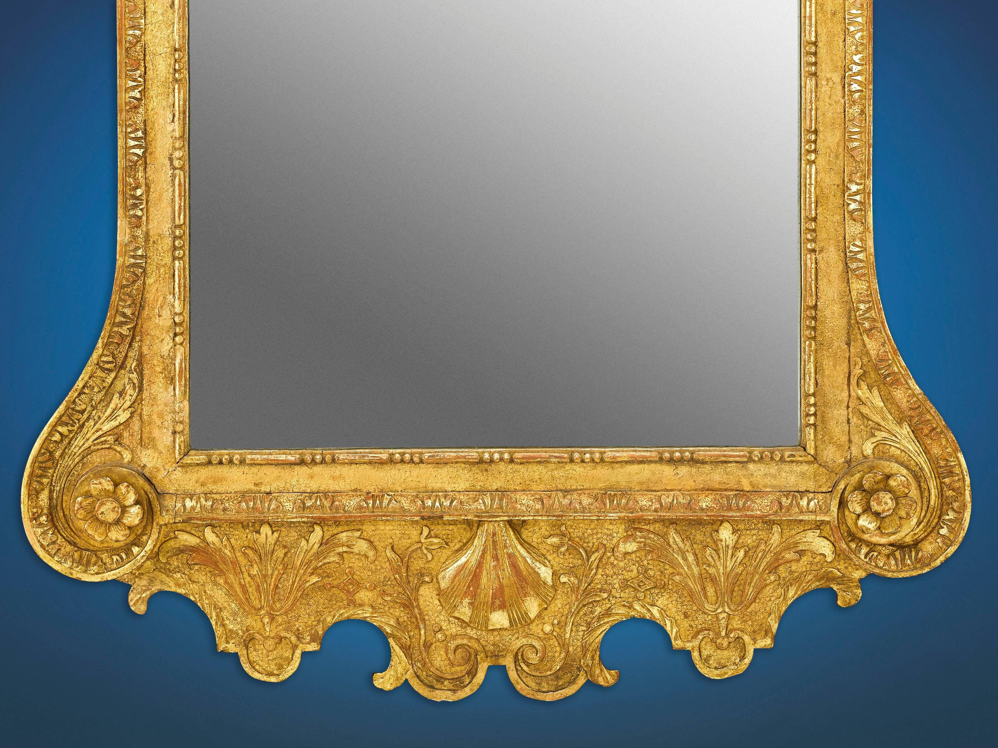 Palladian George II Gilt Gesso Mirror