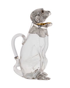 Victorian Silver-Mounted Monkey Claret Jug by Richard Hodd & Son