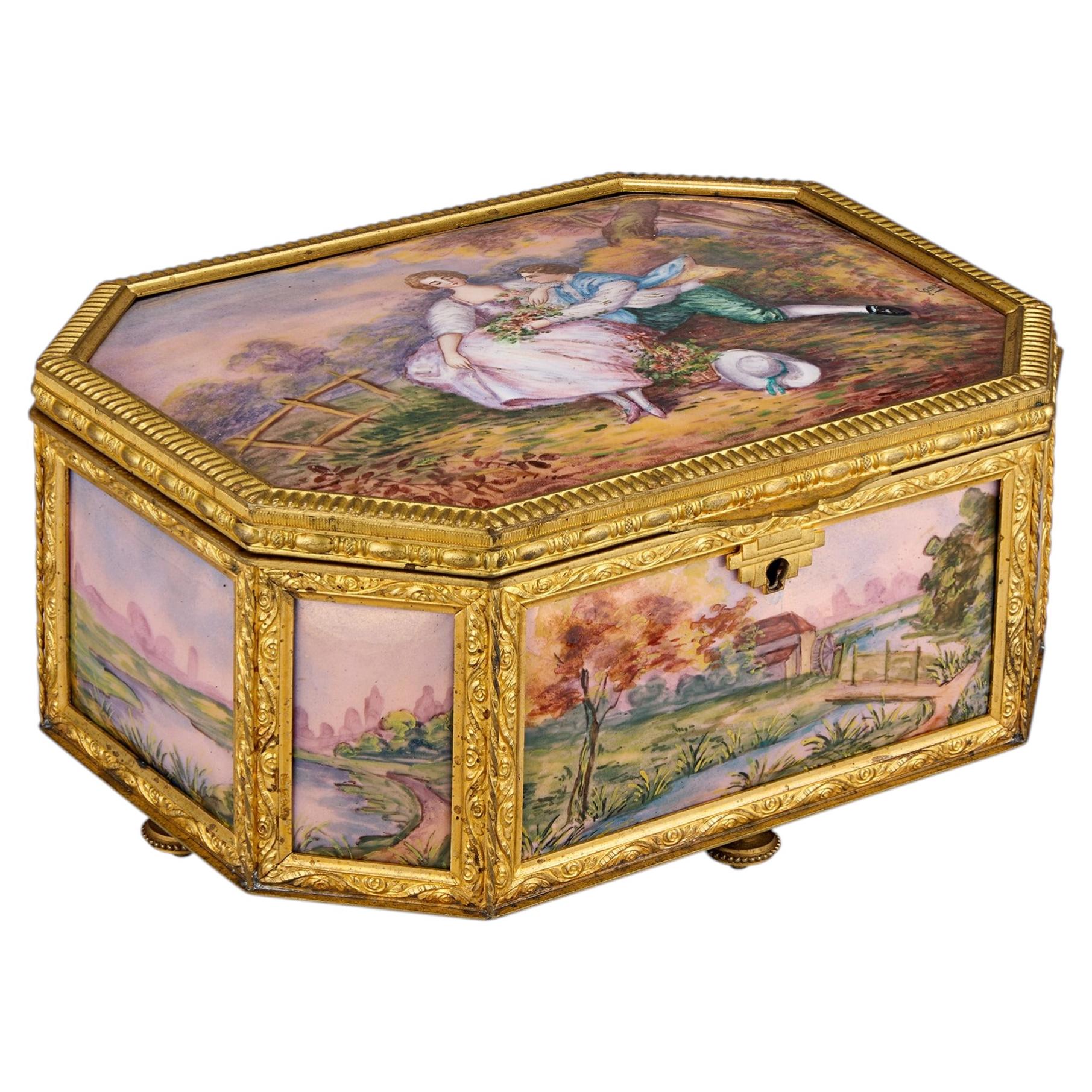 Limoges Enamel Box For Sale