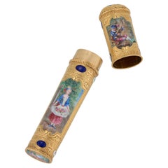 Gold and Enamel Étui with Figures