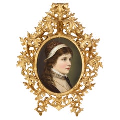 KPM Porcelain Plaque of a Young Woman in Profile