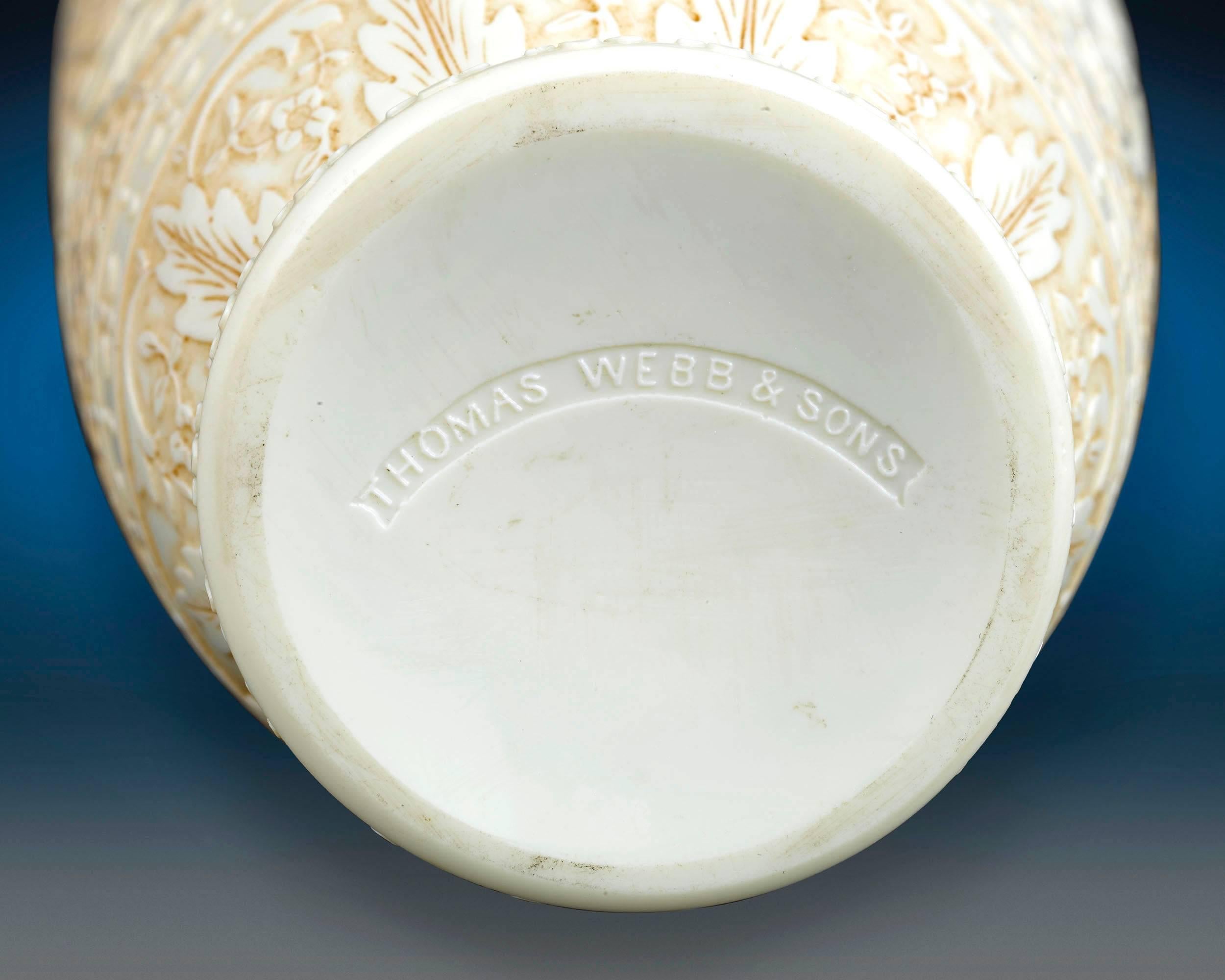 Vasen aus Kamee-Glas von Webb  (19. Jahrhundert) im Angebot