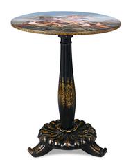 English Papier-Mché Tilt-Top Table by Jennens and Bettridge