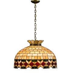 Leaded Glass Hanging Light