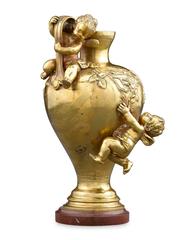 19th Century Auguste Moreau Bronze Vase