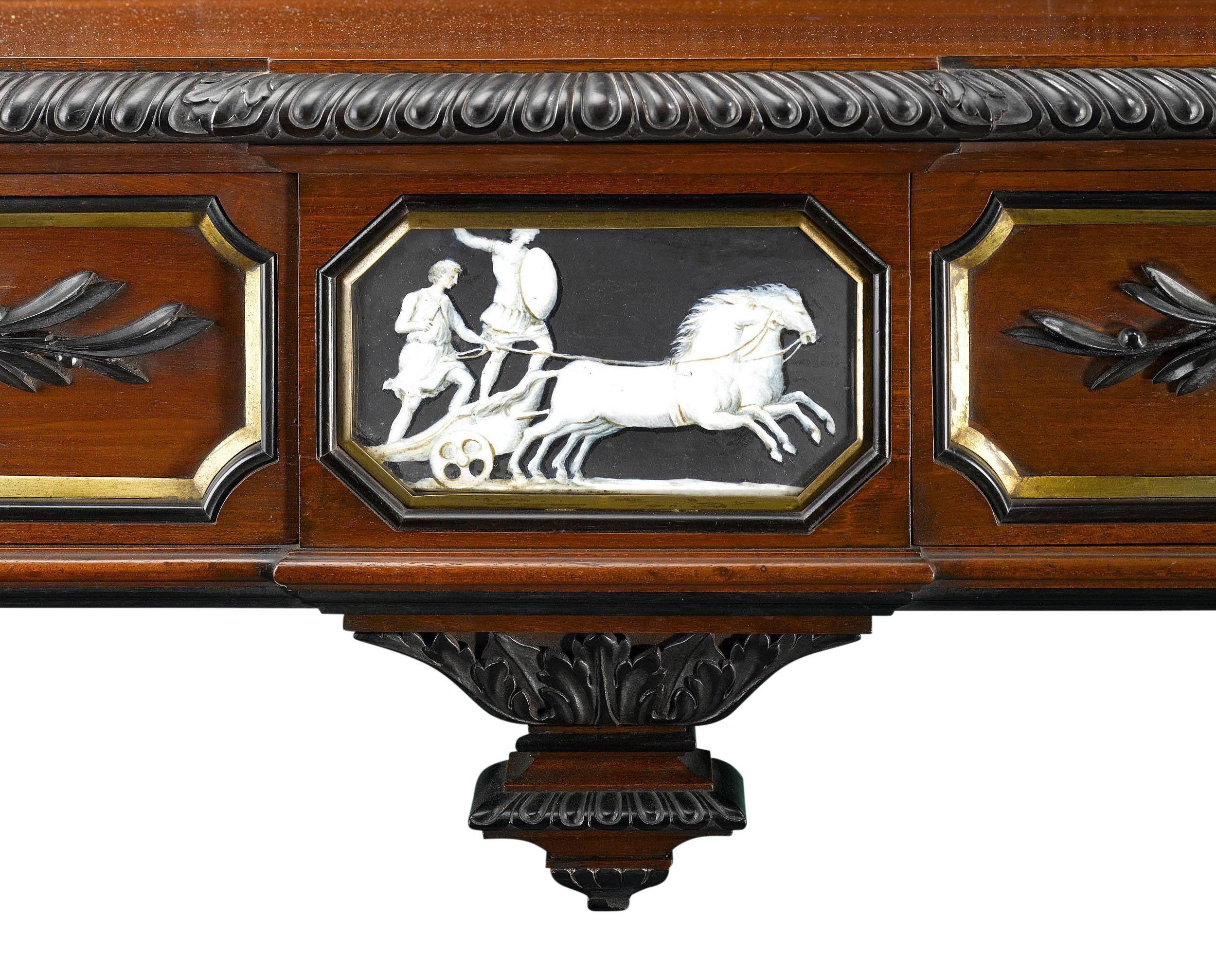 Ebony 19th Century English Etruscan-Style Cabinet