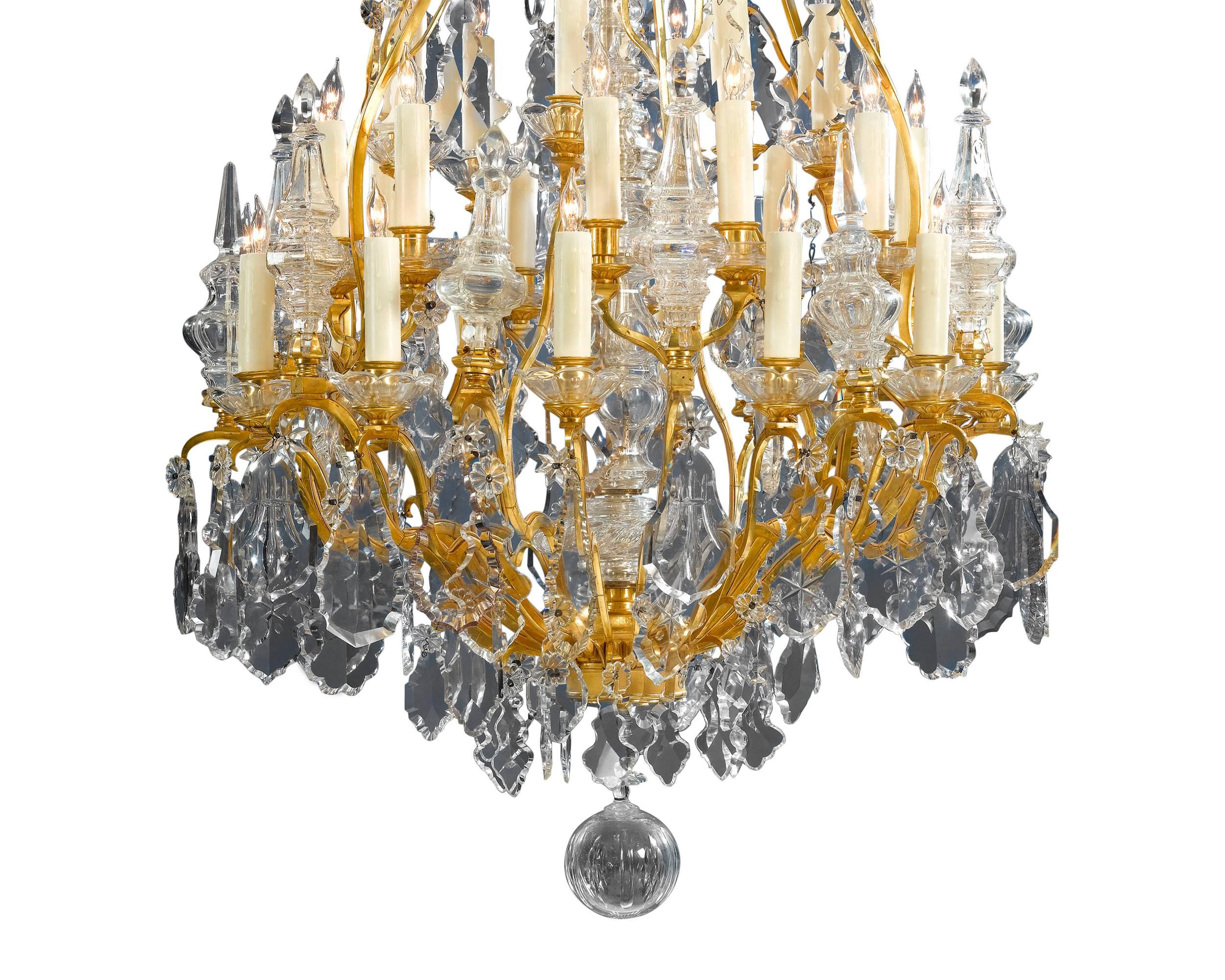 Other Thirty-Light Baccarat Crystal Chandelier For Sale