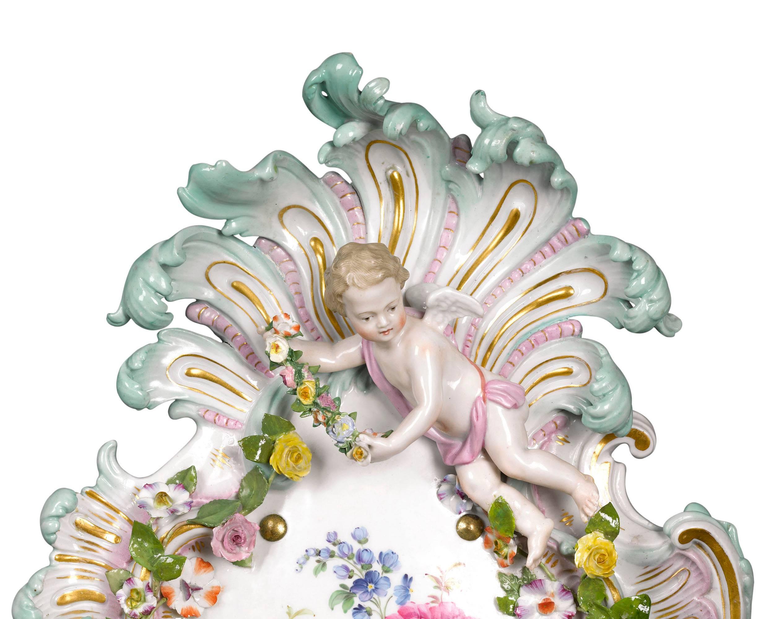 Rococo Meissen Wall Sconces For Sale