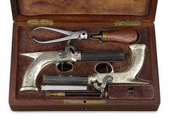 British Saw Handle Percussion Pistols