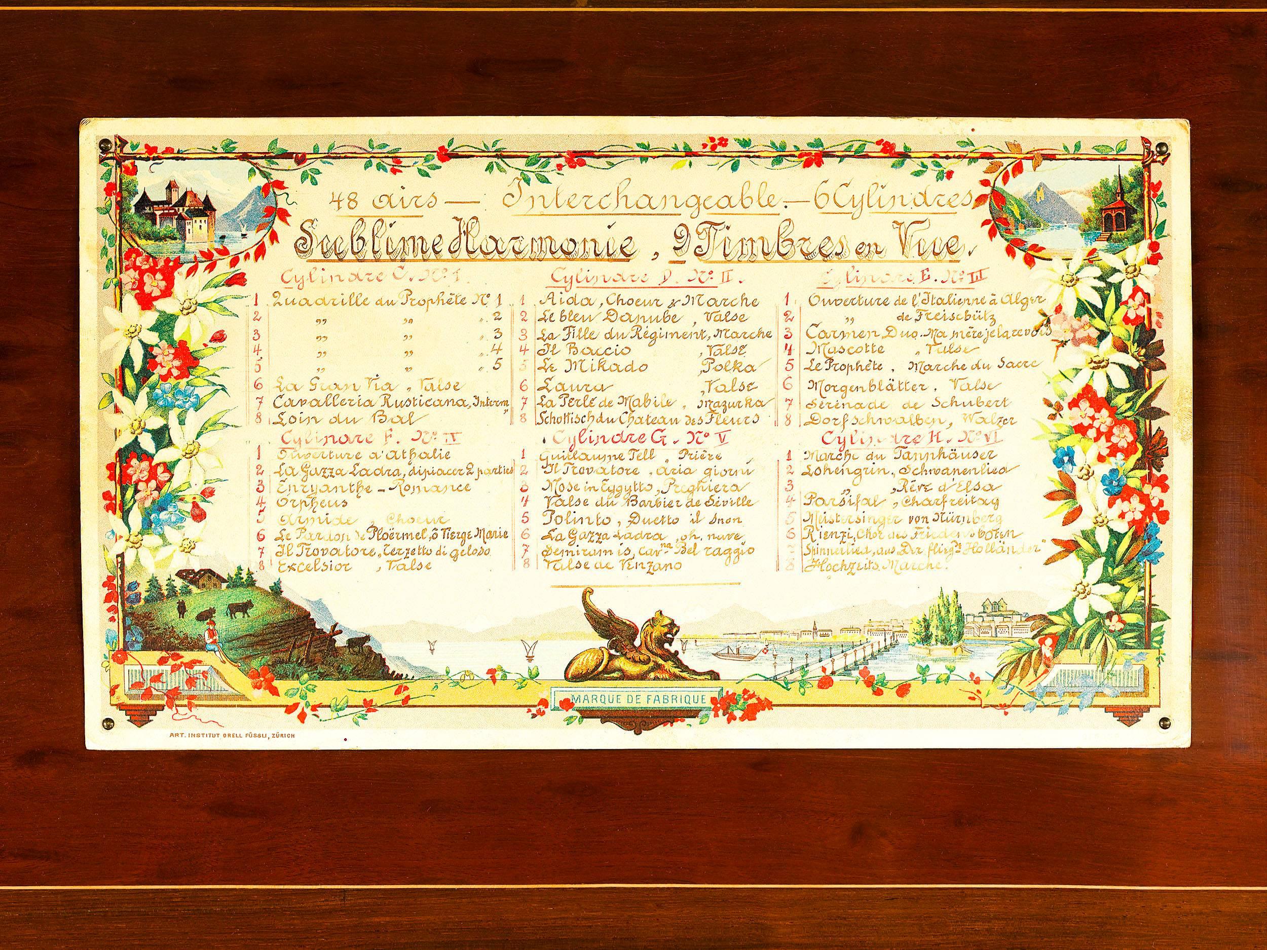 Swiss Sublime Harmonie Music Box
