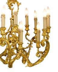 Rococo Revival Bronze Chandelier