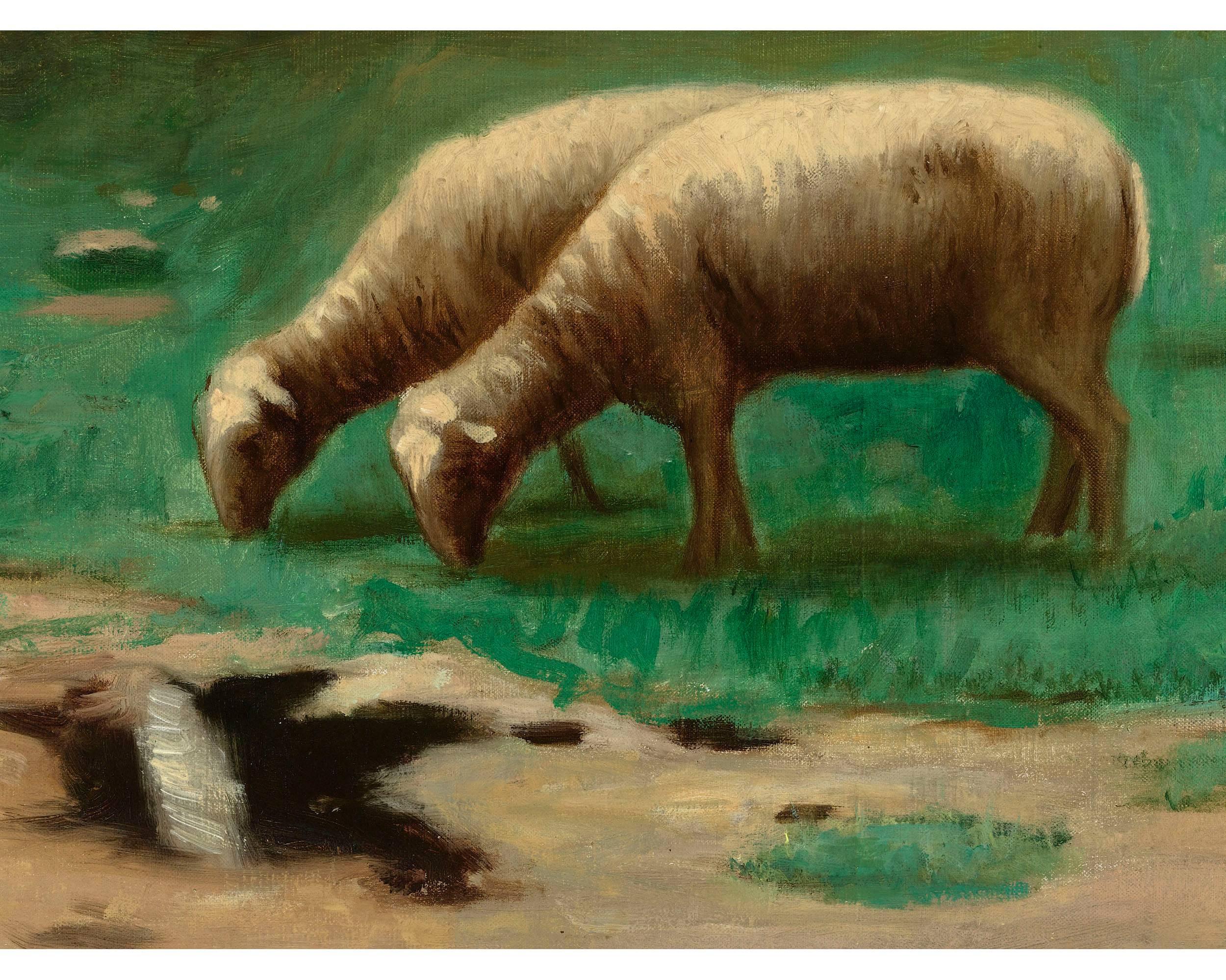 Other La Gardienne de Moutons by Louis-Théodore Dubé