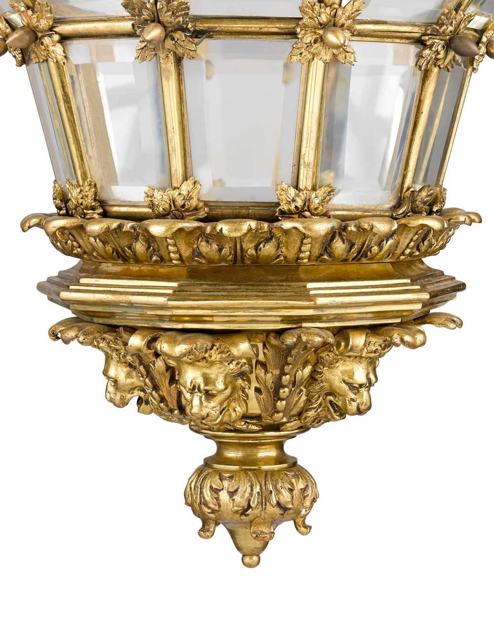 Louis XV Versailles-Inspired French Bronze Hall Lantern