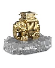 Silver Gilt and Rock Crystal Inkwell