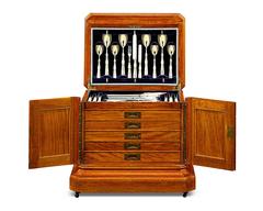 Silver and Mother-of-Pearl Flatware Service