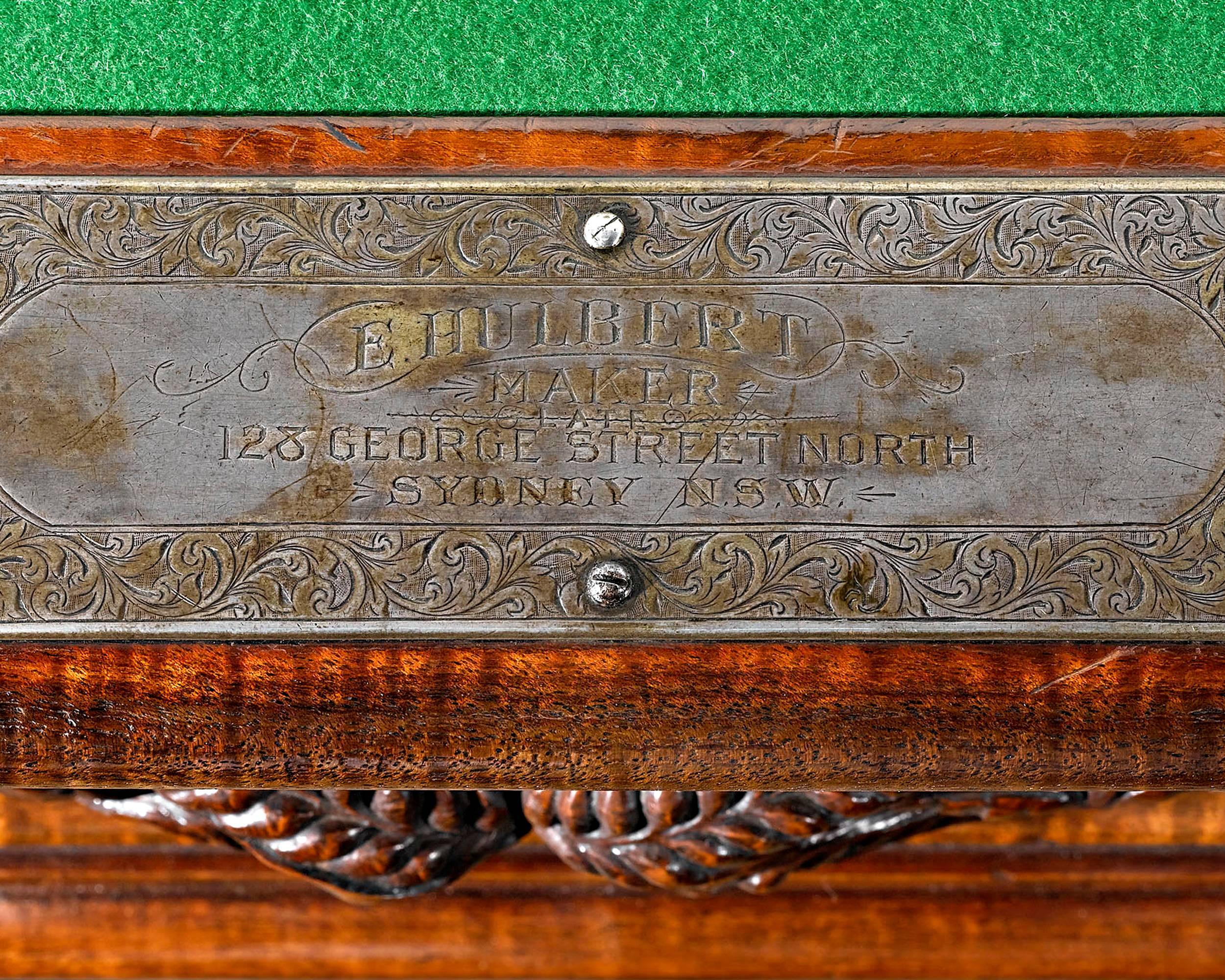 History of Australia Billiard Table In Excellent Condition In New Orleans, LA