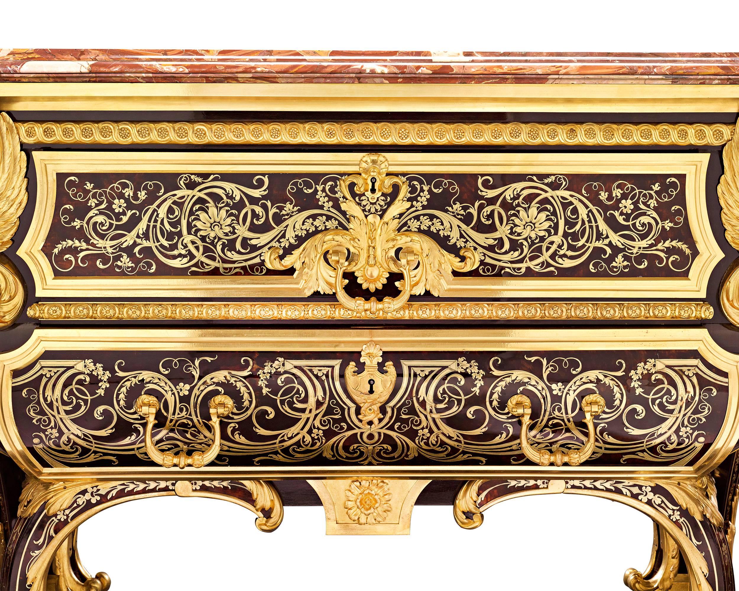 French Royal Boulle Marquetry Commode by Blake