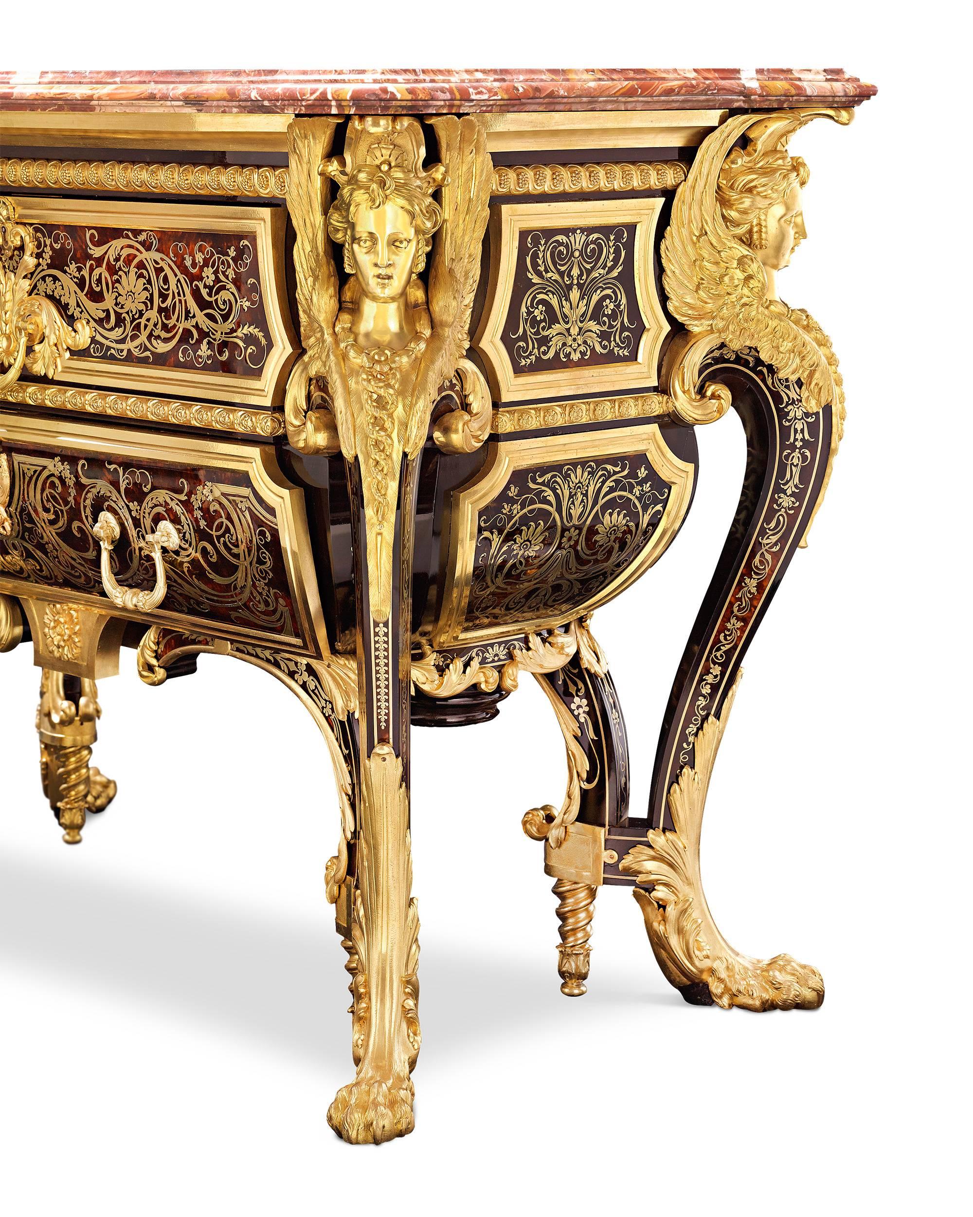 Royal Boulle Marquetry Commode by Blake In Excellent Condition In New Orleans, LA