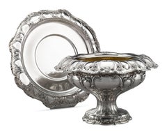 Gorham Silver Punch Bowl and under Plate