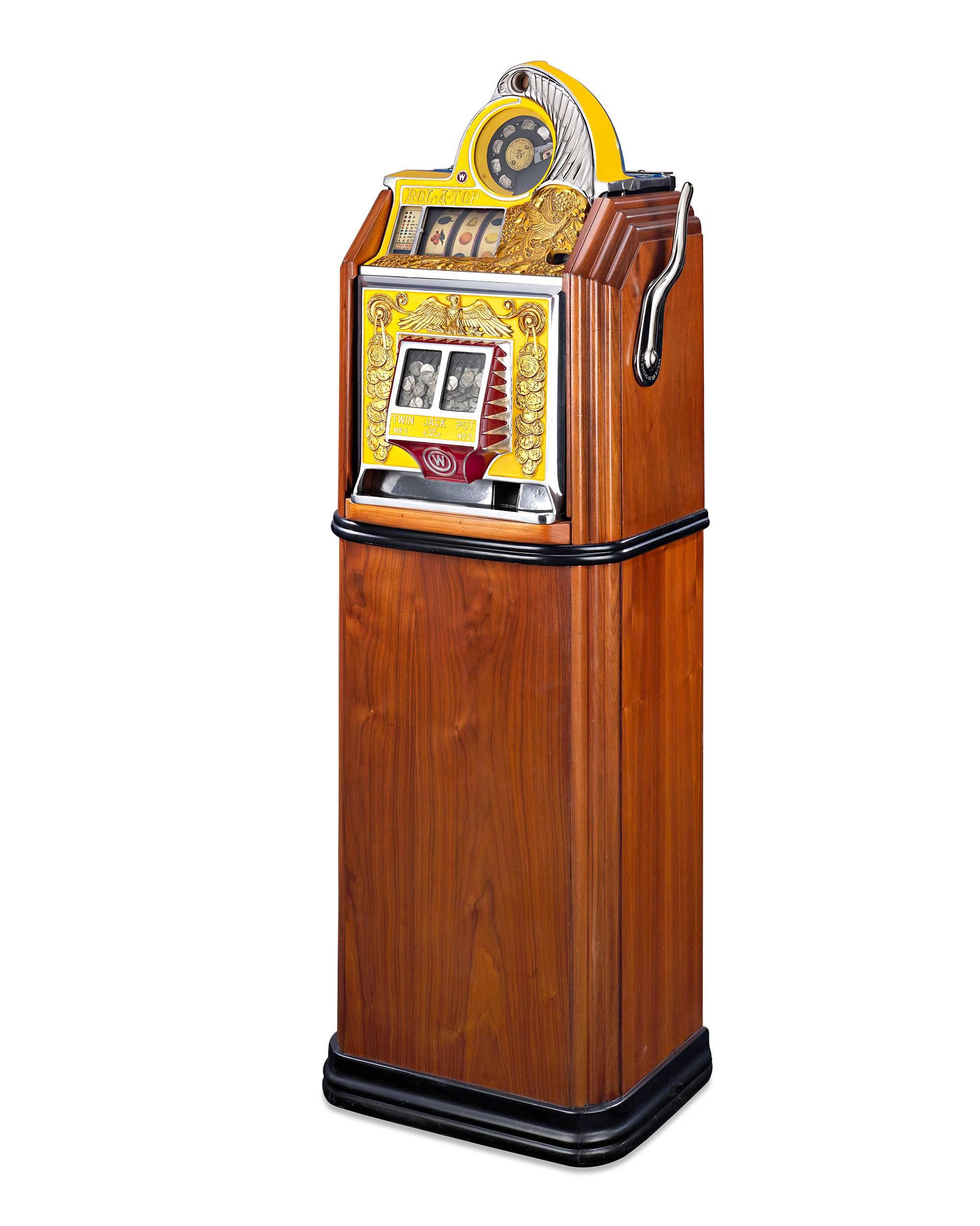 Watling's Bird of Paradise Rol-A-Top Slot Machine In Excellent Condition In New Orleans, LA