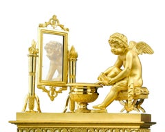 Fire-Gilded Empire Pendulum Clock