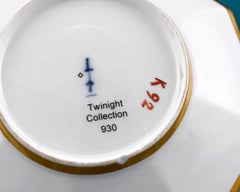 Faux Micromosaic and Pietre Dure Porcelain Cup and Saucer by KPM