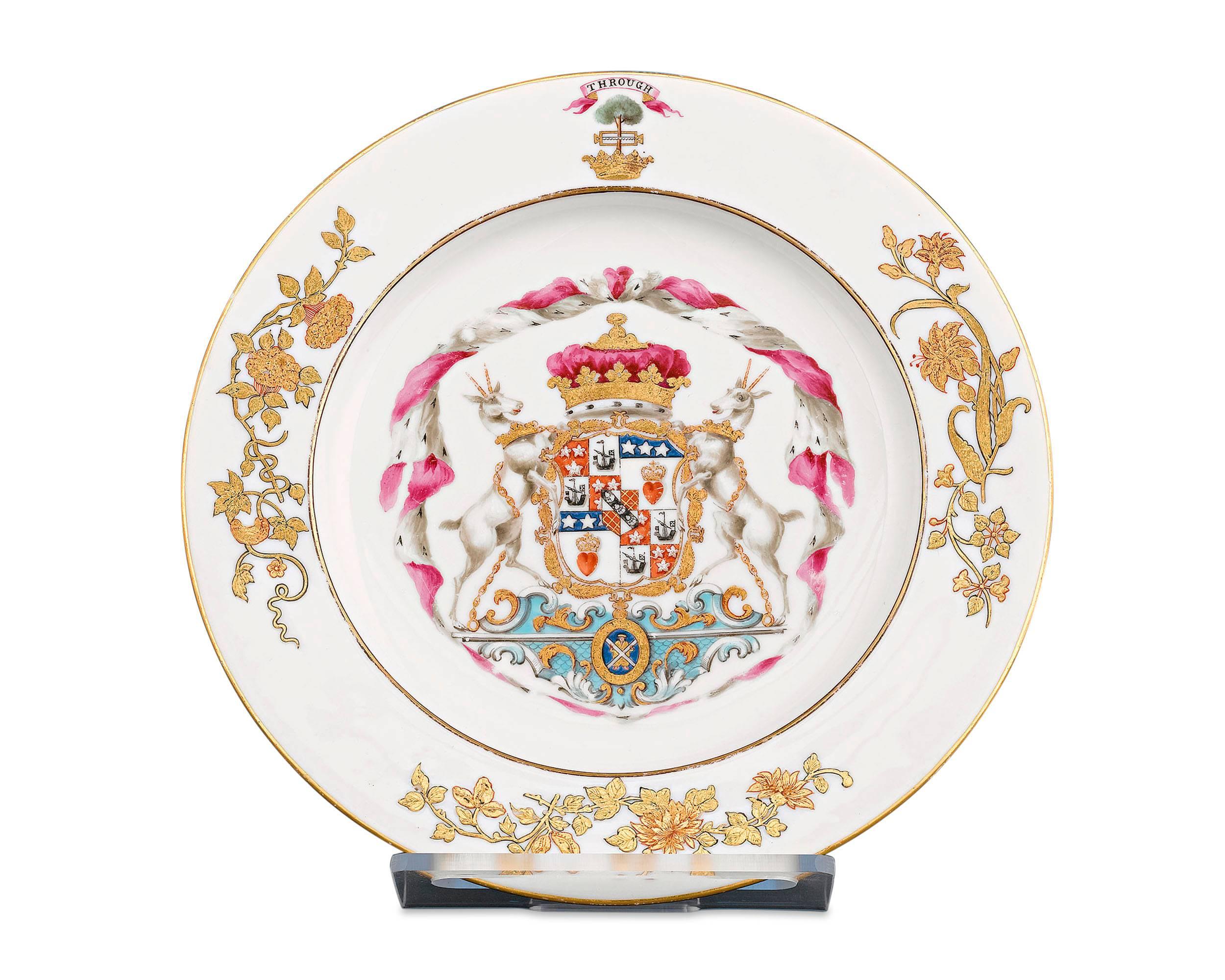 Exceptional in both craftsmanship and provenance, this outstanding porcelain service boasts a prestigious lineage. Crafted by the renowned Derby and Duesbury manufacturers, this remarkable service was specially commissioned by Douglas, the 8th Duke