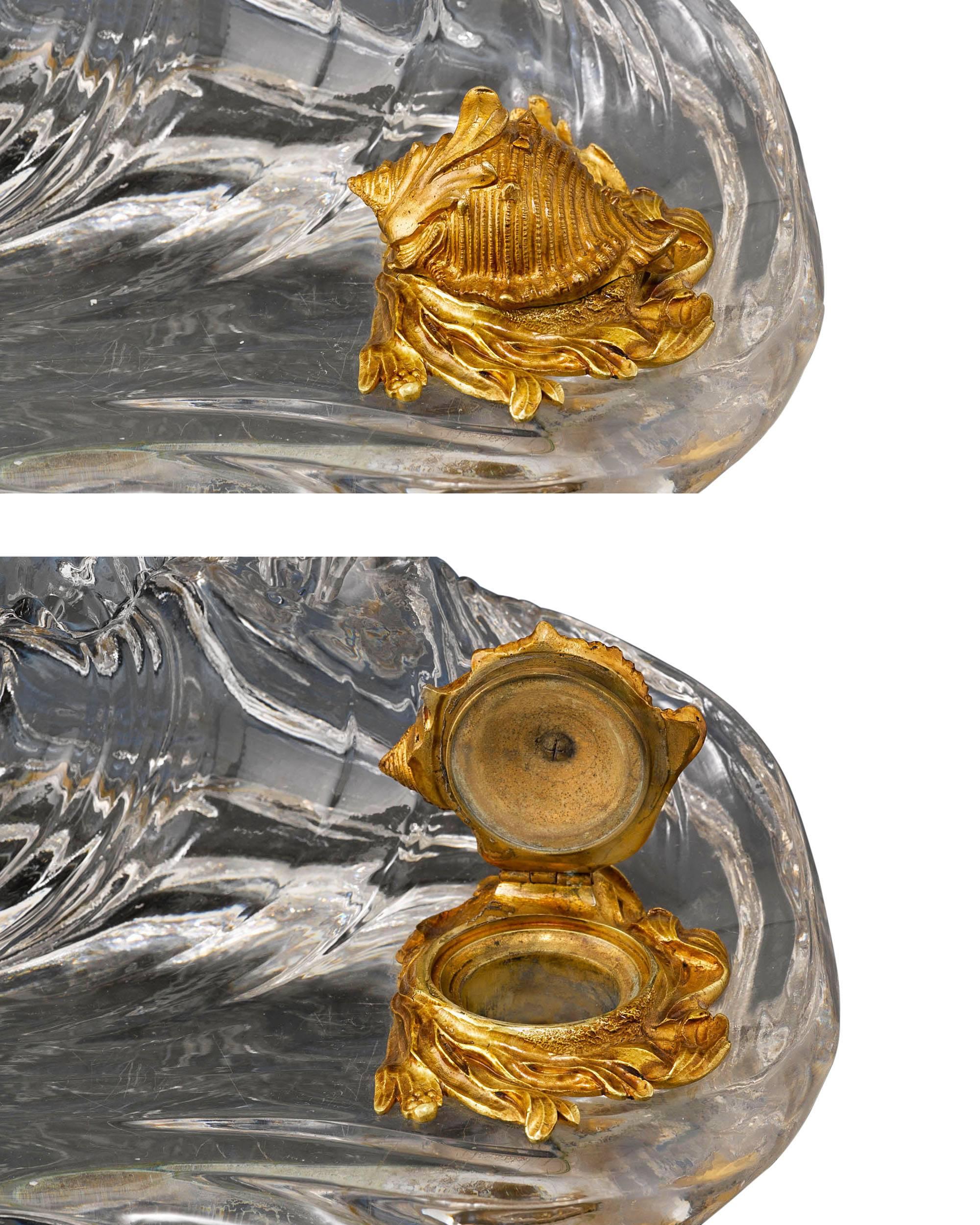 Encrier nautique en cristal de Baccarat Excellent état - En vente à New Orleans, LA