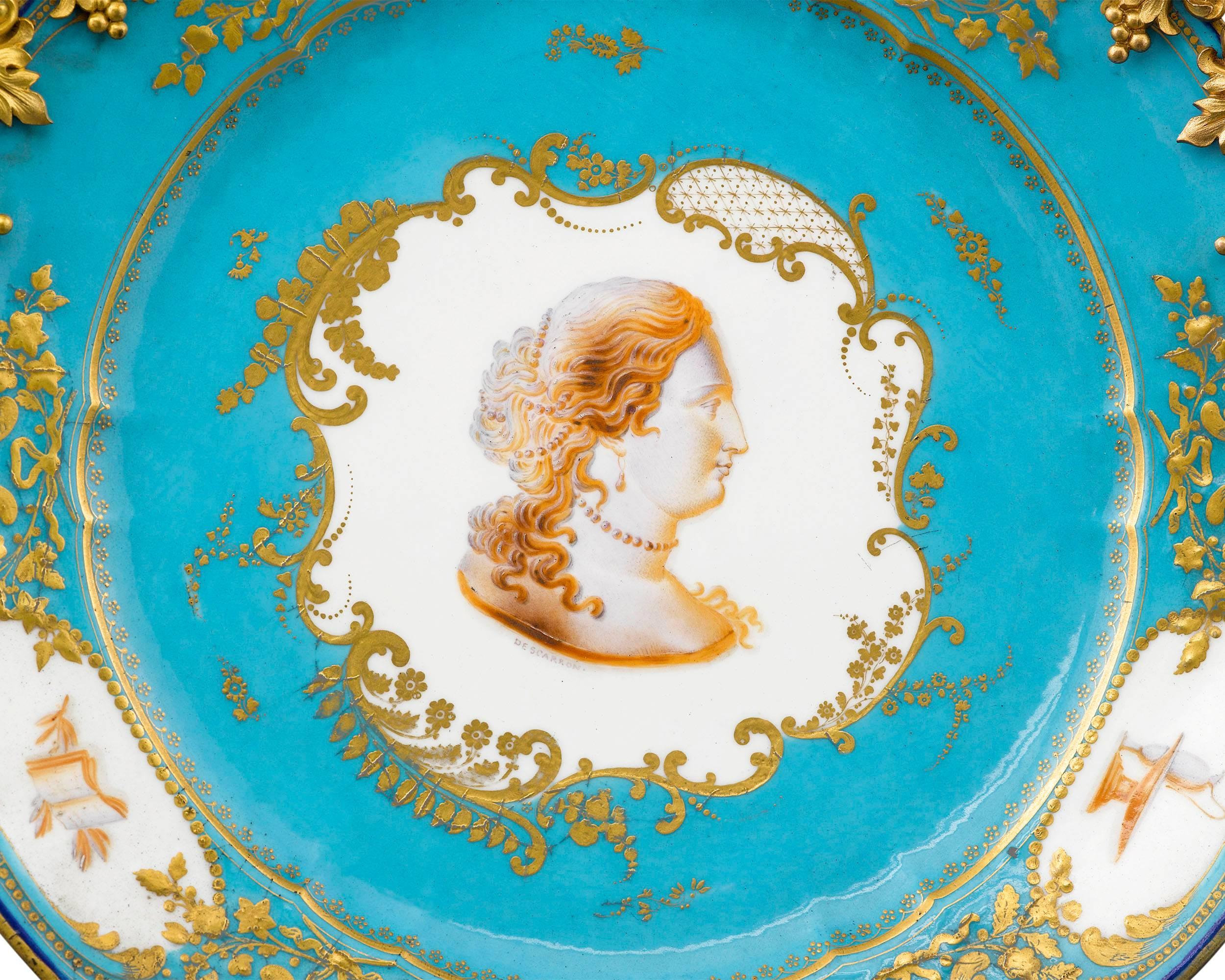 French Sèvres Porcelain and Ormolu Compotes