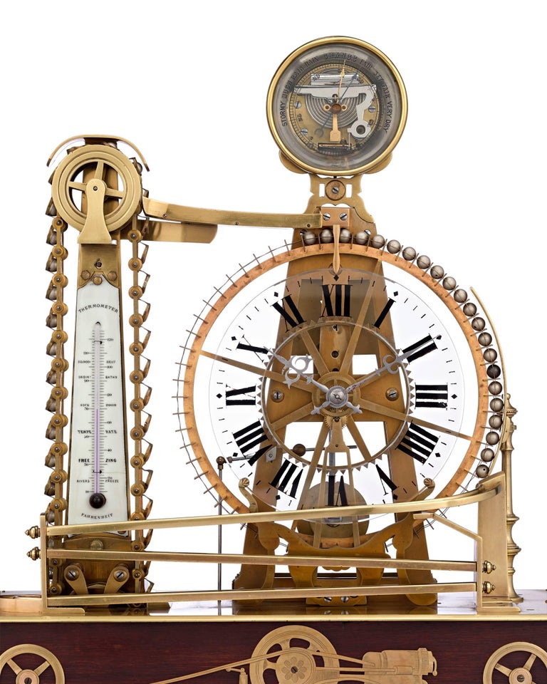 French Waterwheel Clock at 1stDibs