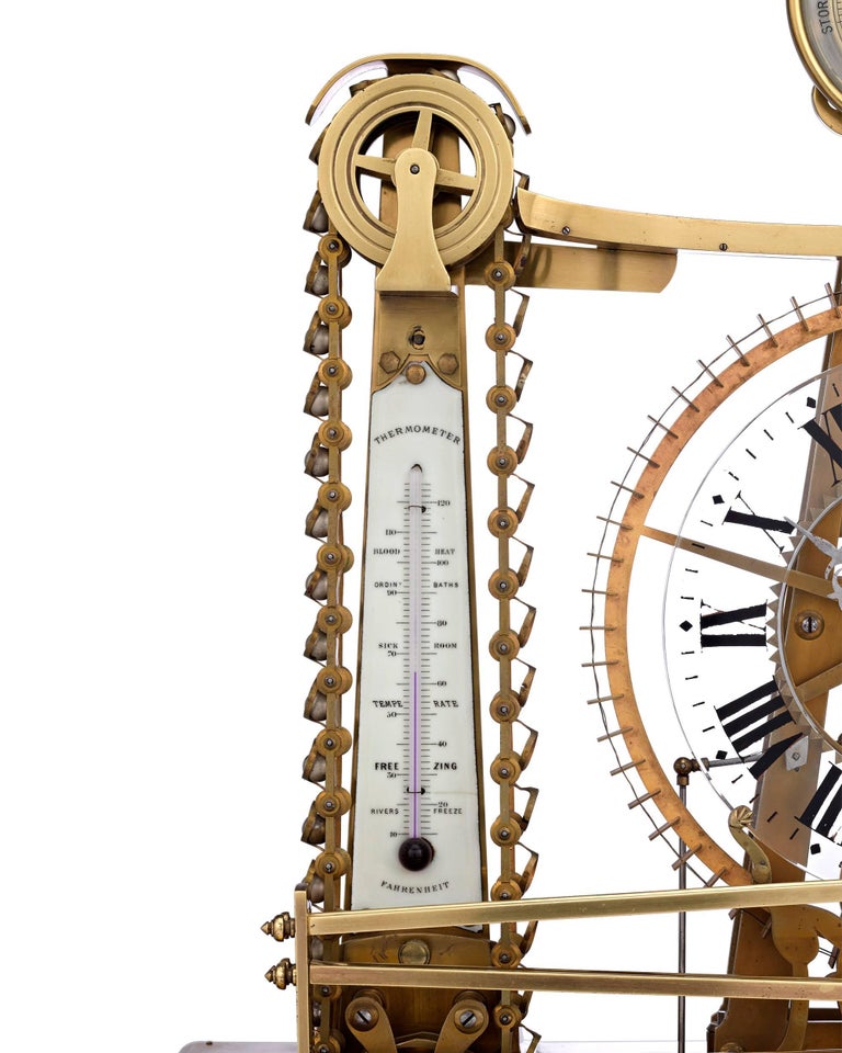 French Waterwheel Clock at 1stDibs