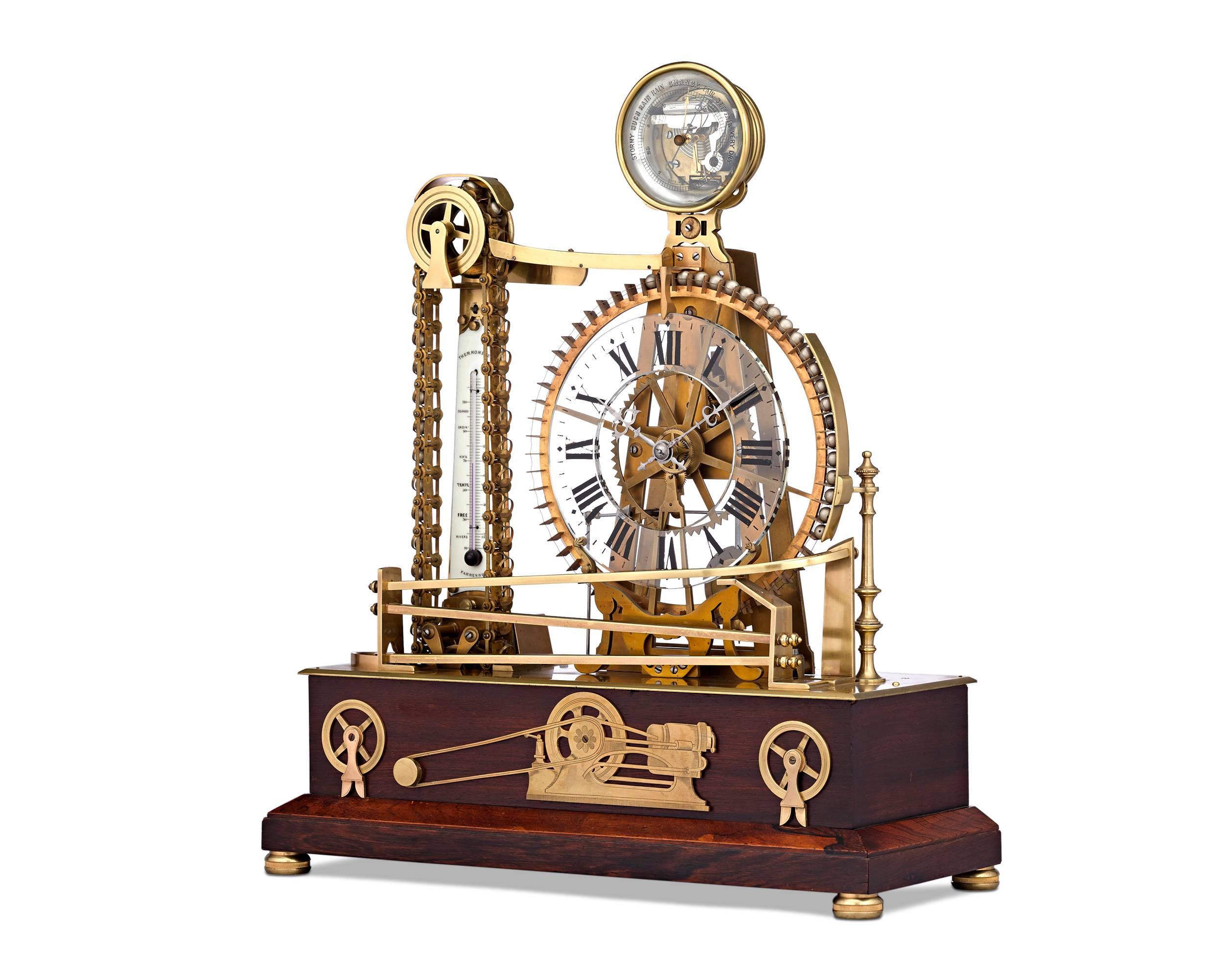 20th Century French Waterwheel Clock