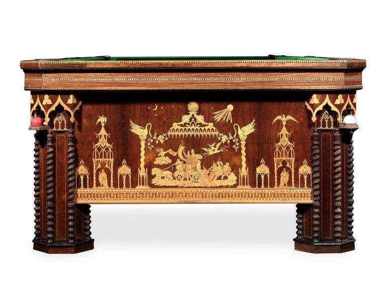 19th Century French Gothic Revival Billiard Table In Excellent Condition In New Orleans, LA