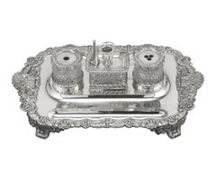 19th Century Paul Storr George III Silver Inkstand