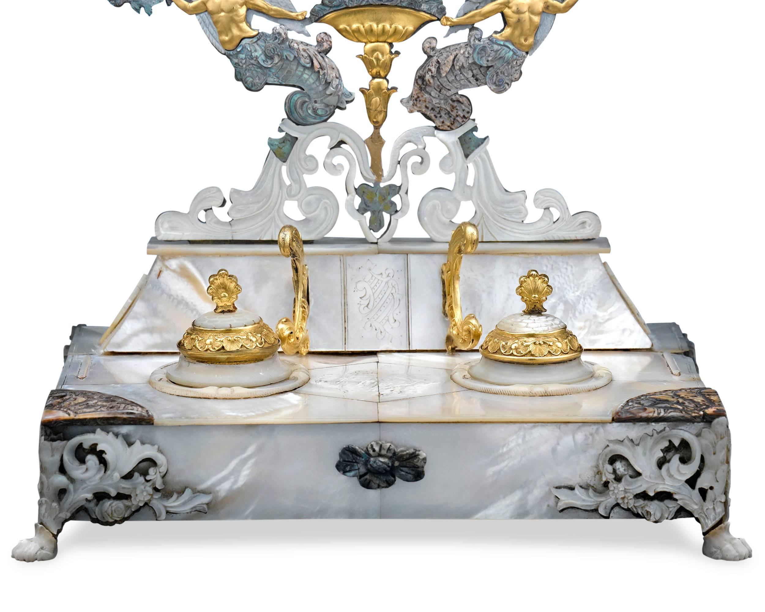 19th Century Palais Royal Inkwell and Watch Holder  In Excellent Condition In New Orleans, LA