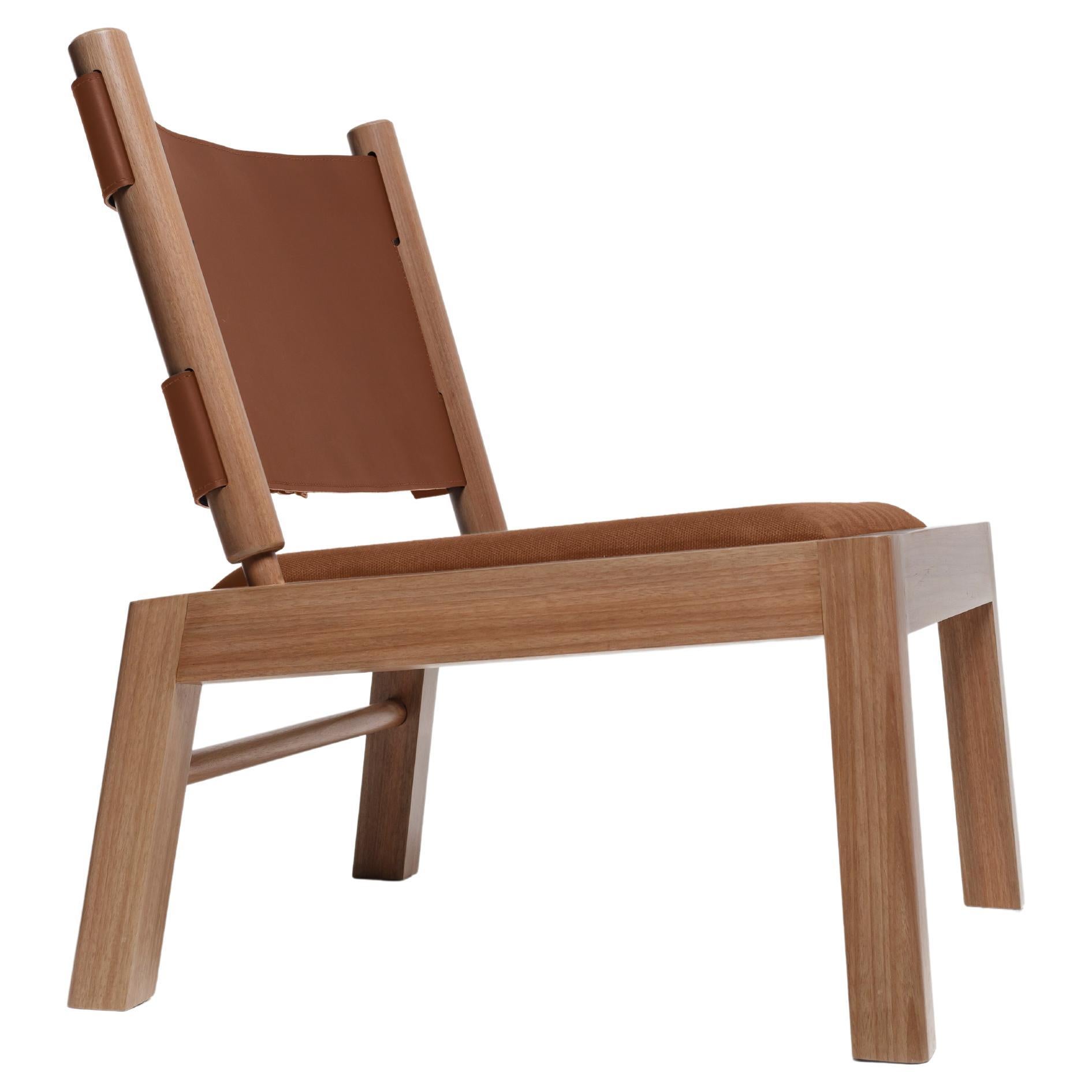 Oulipo Lounge Chair, Leather Sling Chair Meubles contemporains Handcraft 