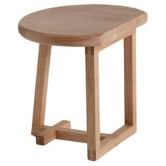 Table d'appoint Galerina, table contemporaine en bois dur brésilien fabriquée à la main