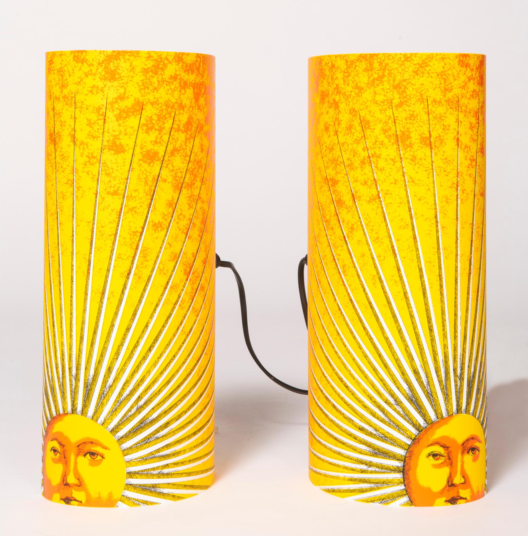 Pair of Small Perspex Table Lamps 