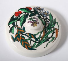 Piero Fornasetti porcelain coffee jar with cover, Italy circa 1960